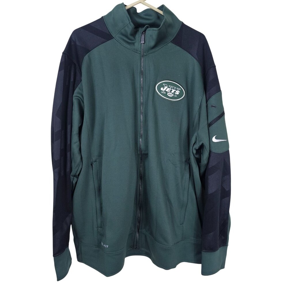 Nike New York Jets NFL On Field Full-Zip Jacket XL Green Football Fanwear Casual